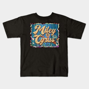 Retro Miley Name Flowers Limited Edition Proud Classic Styles Cyrus Kids T-Shirt